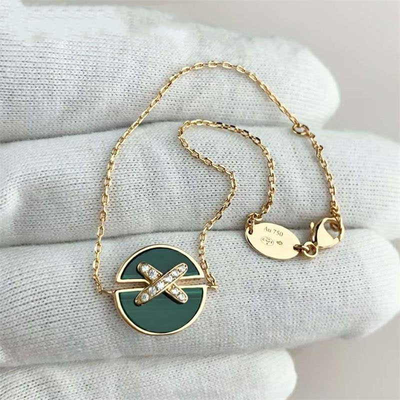 [BloomBling]JEUX DE BRACELET MALACHITE PINK GOLD DIAMONDS