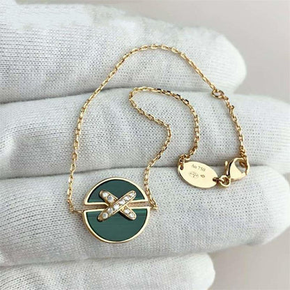 [BloomBling]JEUX DE BRACELET MALACHITE PINK GOLD DIAMONDS
