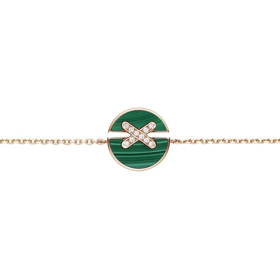 [BloomBling]JEUX DE BRACELET MALACHITE PINK GOLD DIAMONDS