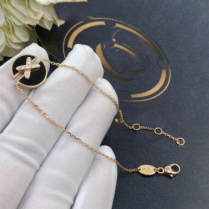 [BloomBling]JEUX DE BRACELET ONYX PINK GOLD DIAMOND
