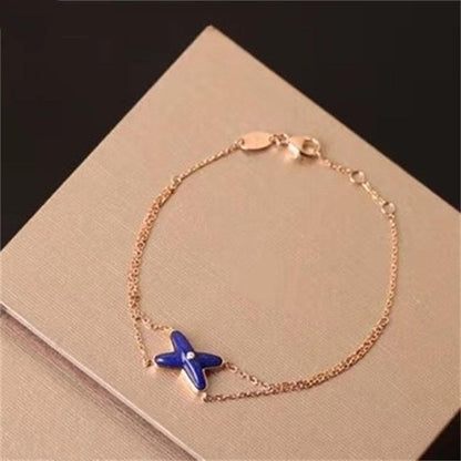 [BloomBling]Hollow Design Four-Leaf Clover Flower Shape Ring