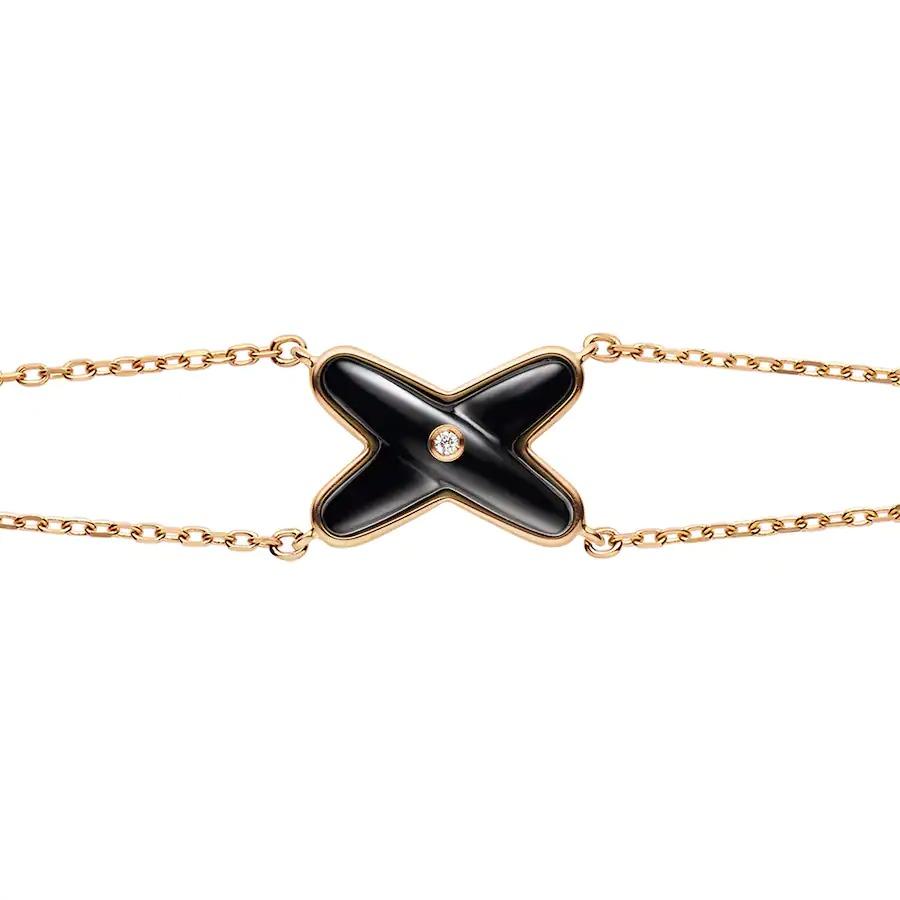 [BloomBling]JEUX BRACELET ONYX PINK GOLD 1 DIAMOND