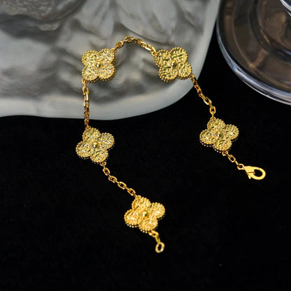 [BloomBling]CLOVER 5 MOTIFS BRONZING BRACELET