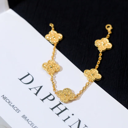[BloomBling]CLOVER 5 MOTIFS BRONZING BRACELET