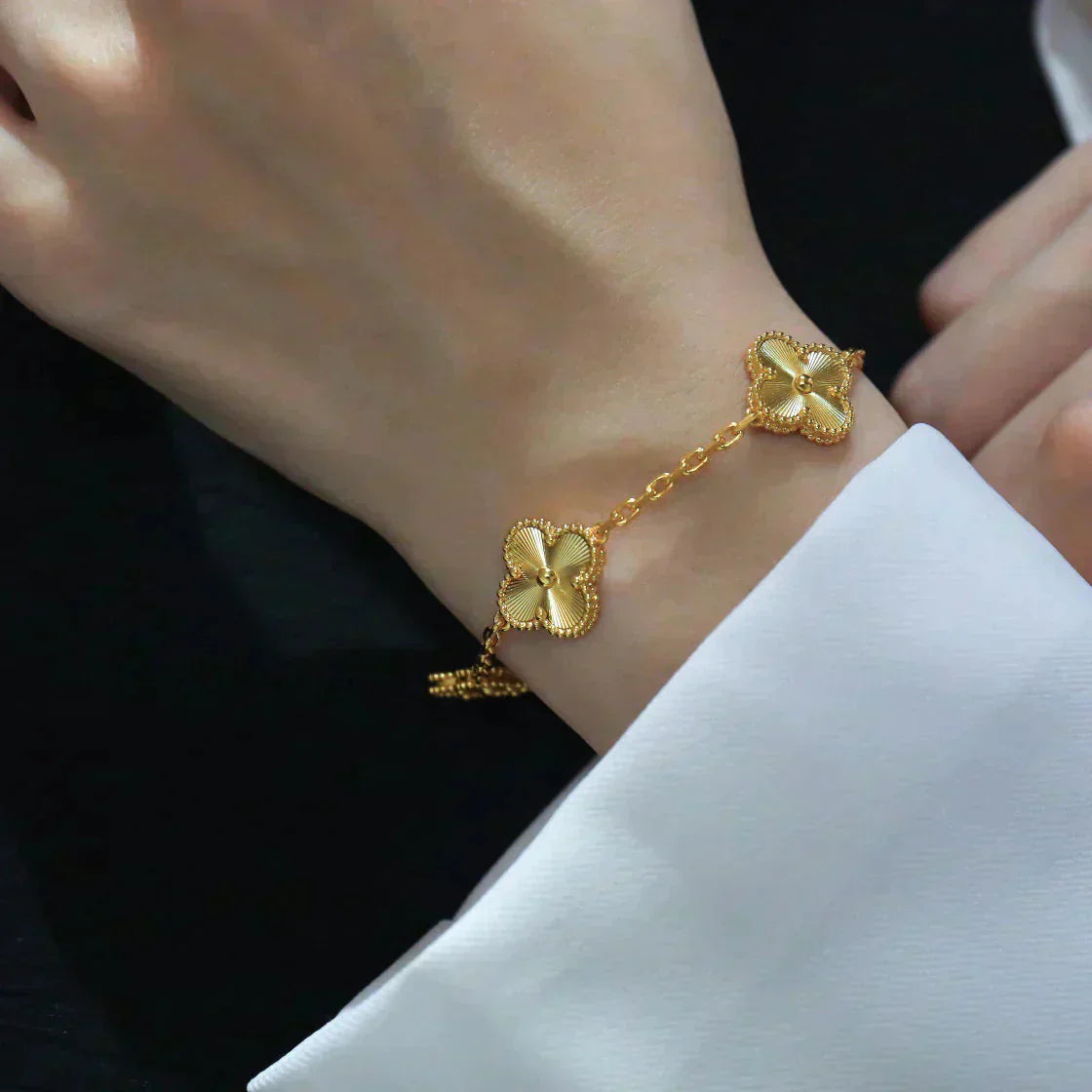 [BloomBling]CLOVER 5 FLOWERS LASER BRACELET