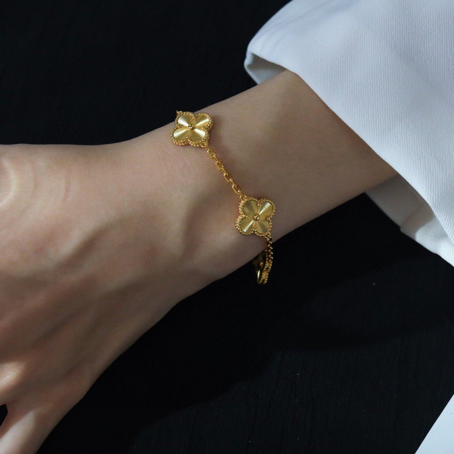 [BloomBling]CLOVER 5 FLOWERS LASER BRACELET