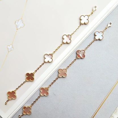 [BloomBling]CLOVER 5 PINK MOP BRACELET