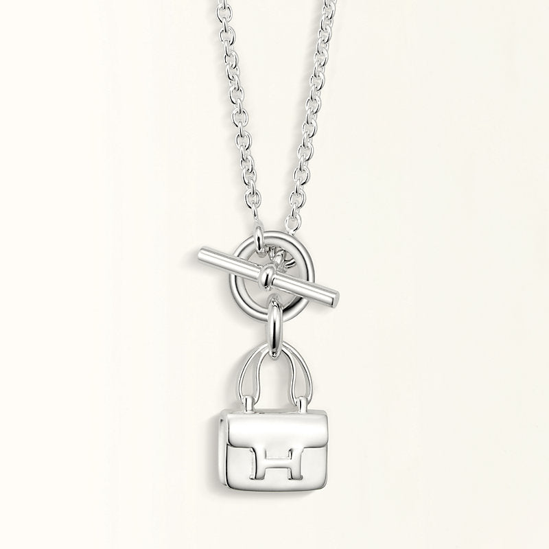 [BloomBling]POP H PEDANT SILVER NECKLACE