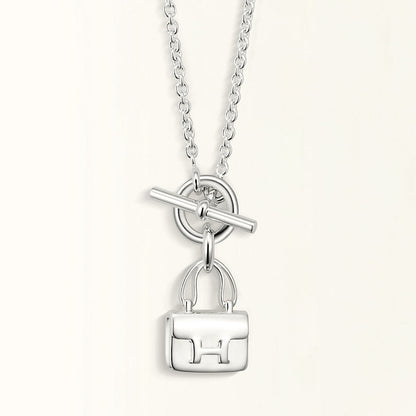 [BloomBling]POP H PEDANT SILVER NECKLACE