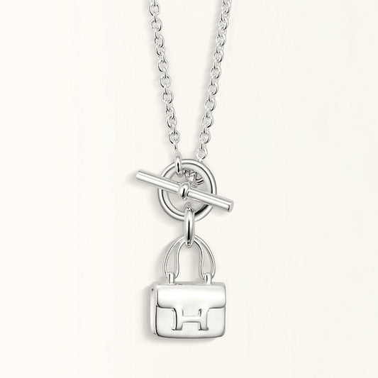 [BloomBling]POP H PEDANT SILVER NECKLACE