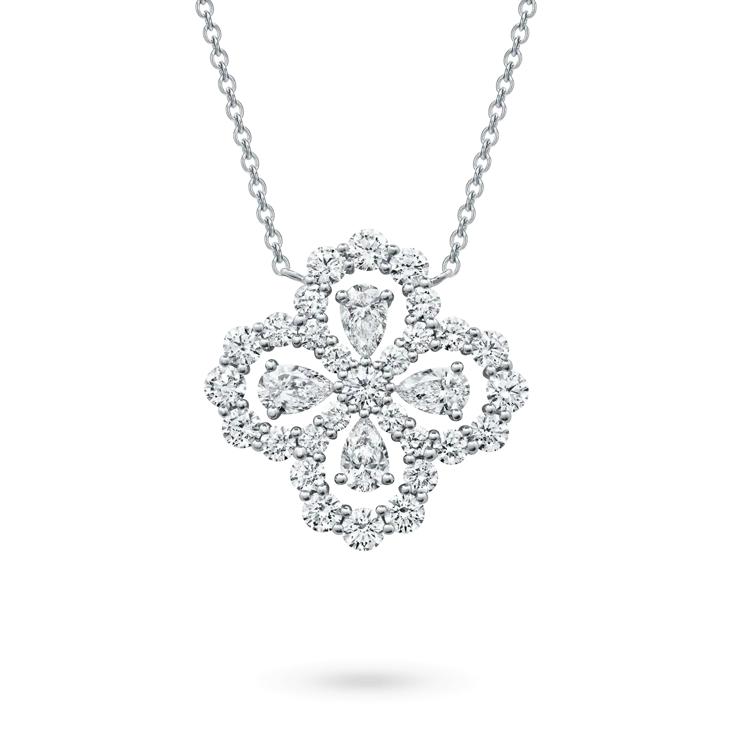 [BloomBling]LOOP NECKLACE FULL MOTIF DIAMOND 16MM MULTIPLE COLORS