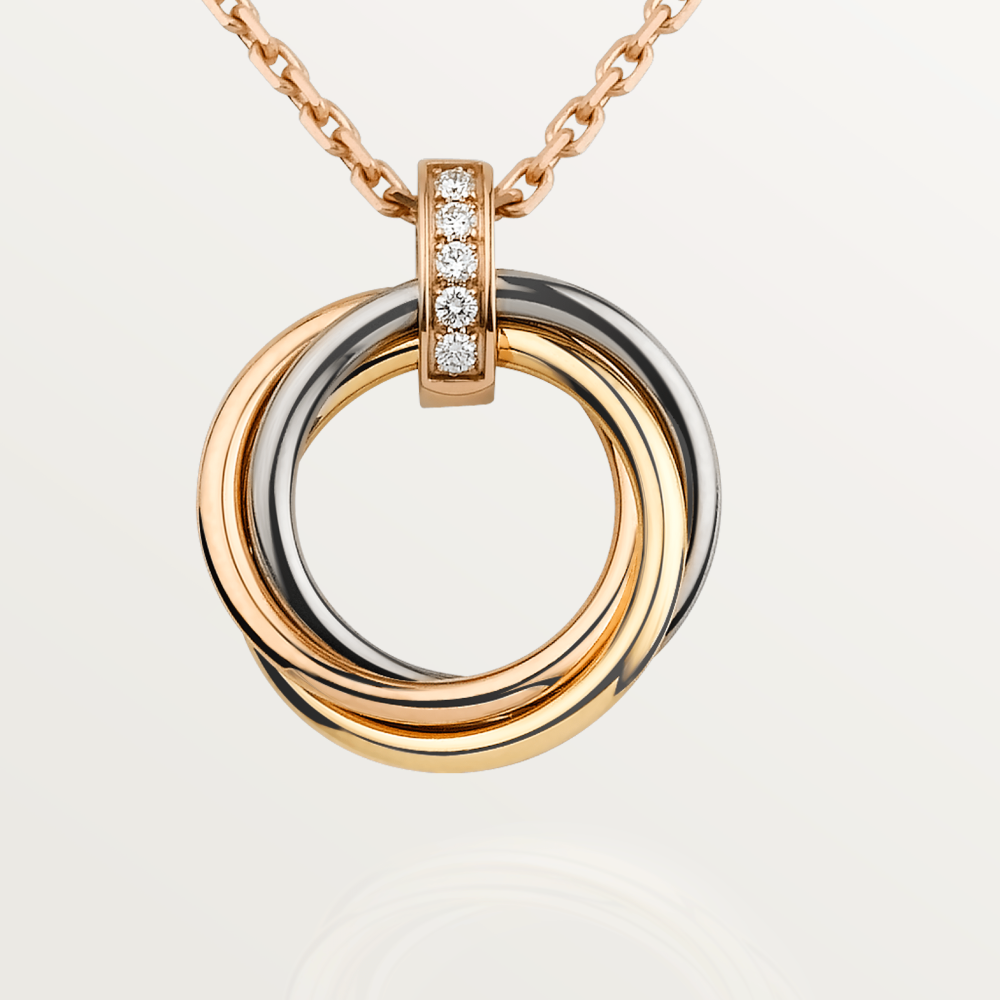 [BloomBling]TRINITY NECKLACE GOLD  DIAMONDS