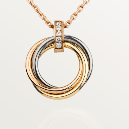 [BloomBling]TRINITY NECKLACE GOLD  DIAMONDS