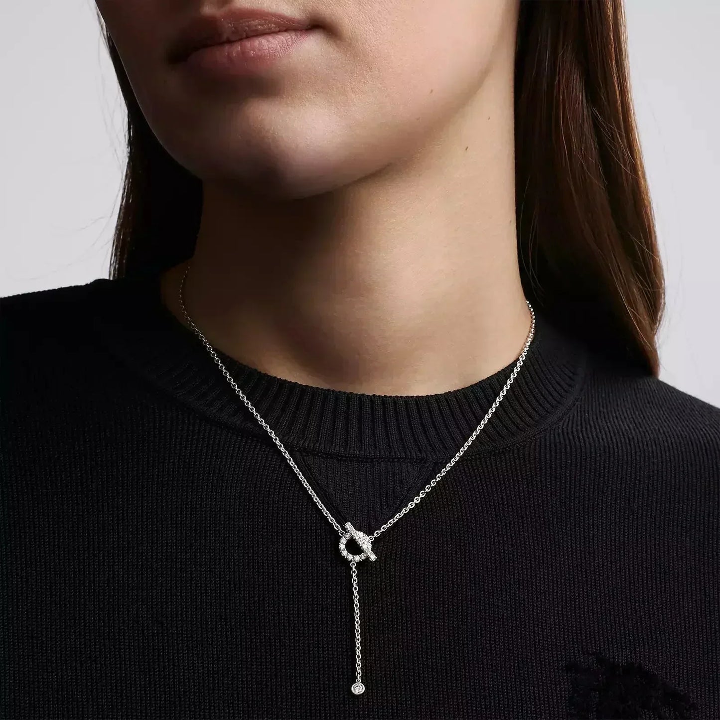 [BloomBling]FINESSE SILVER DIAMOND NECKLACE