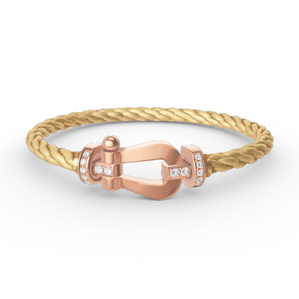 [BloomBling]FORCE LARGE HORSESHOE HALF DIAMOND BRACELET ROSE GOLD
