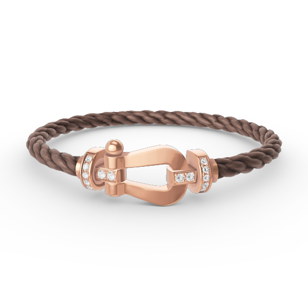 [BloomBling]FORCE LARGE HORSESHOE HALF DIAMOND BRACELET ROSE GOLD