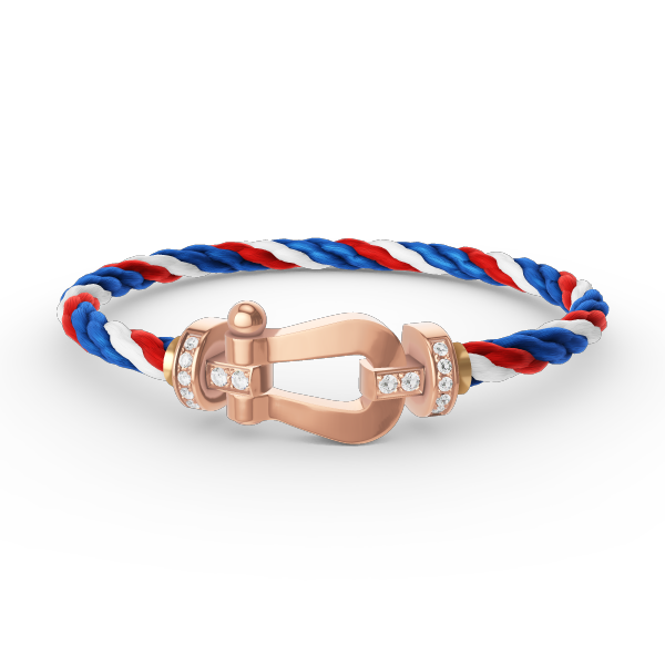 [BloomBling]FORCE LARGE HORSESHOE HALF DIAMOND BRACELET ROSE GOLD