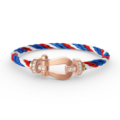 [BloomBling]FORCE LARGE HORSESHOE HALF DIAMOND BRACELET ROSE GOLD