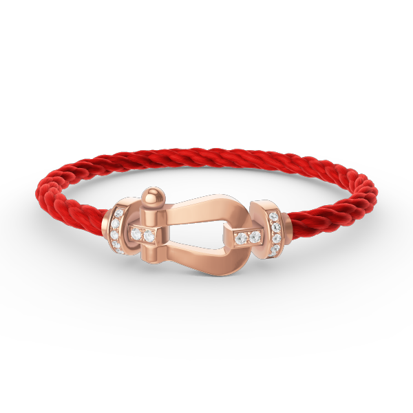 [BloomBling]FORCE LARGE HORSESHOE HALF DIAMOND BRACELET ROSE GOLD