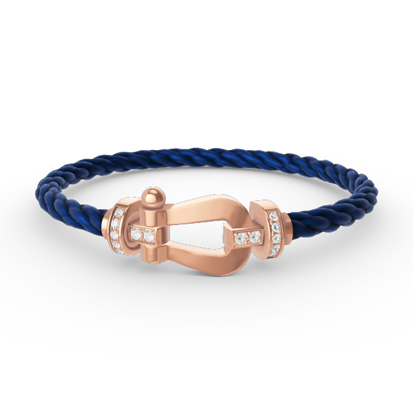 [BloomBling]FORCE LARGE HORSESHOE HALF DIAMOND BRACELET ROSE GOLD