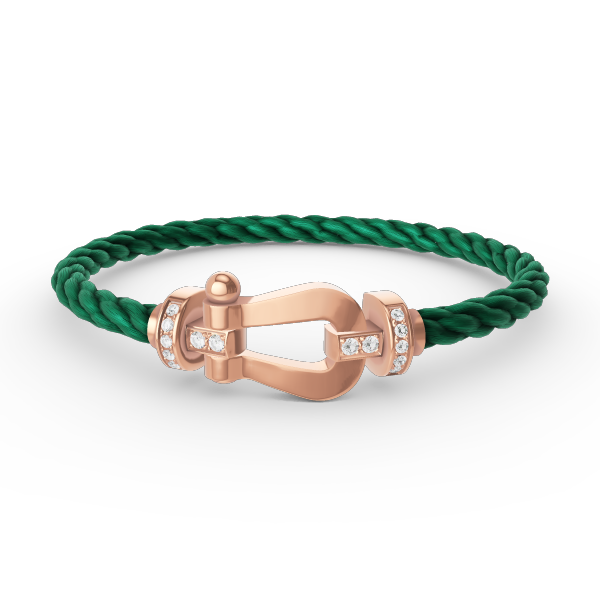 [BloomBling]FORCE LARGE HORSESHOE HALF DIAMOND BRACELET ROSE GOLD