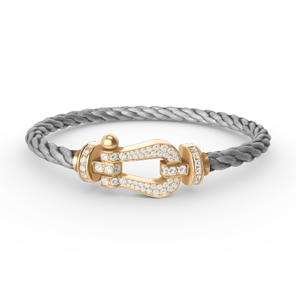 [BloomBling]FORCE LARGE HORSESHOE FULL DIAMOND BRACELET GOLD