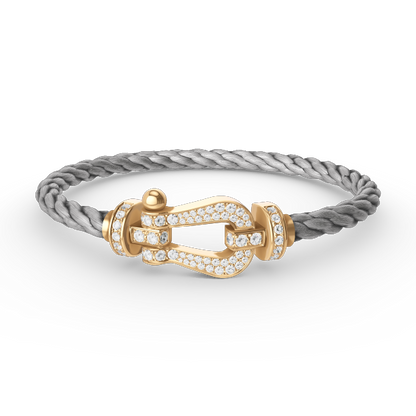 [BloomBling]FORCE LARGE HORSESHOE FULL DIAMOND BRACELET GOLD