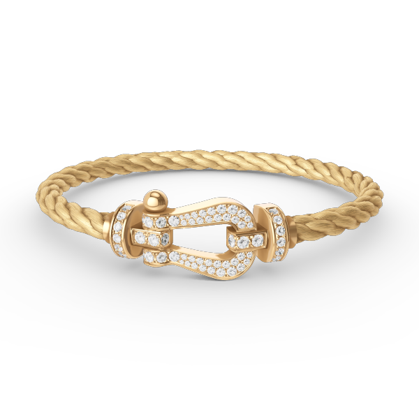 [BloomBling]FORCE LARGE HORSESHOE FULL DIAMOND BRACELET GOLD