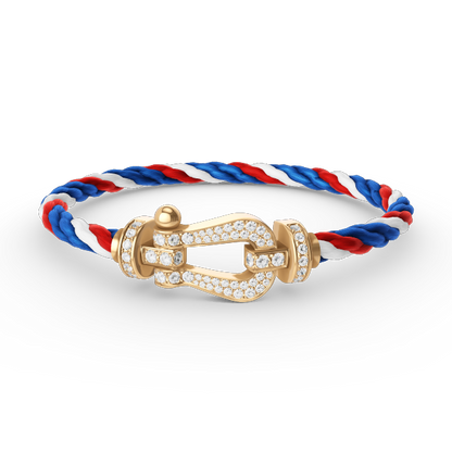 [BloomBling]FORCE LARGE HORSESHOE FULL DIAMOND BRACELET GOLD