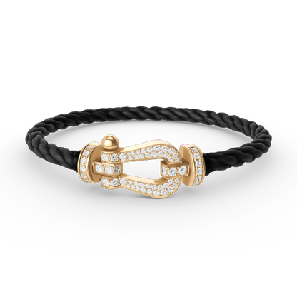 [BloomBling]FORCE LARGE HORSESHOE FULL DIAMOND BRACELET GOLD