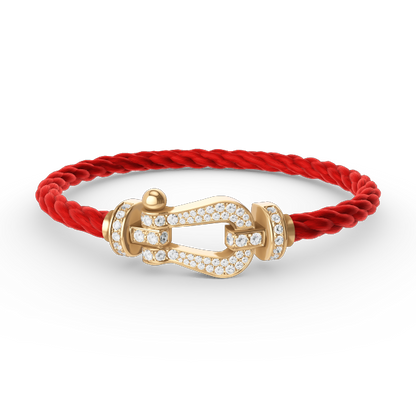 [BloomBling]FORCE LARGE HORSESHOE FULL DIAMOND BRACELET GOLD