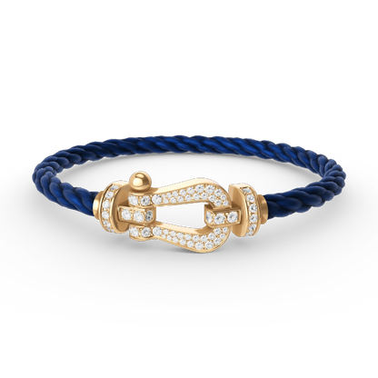 [BloomBling]FORCE LARGE HORSESHOE FULL DIAMOND BRACELET GOLD