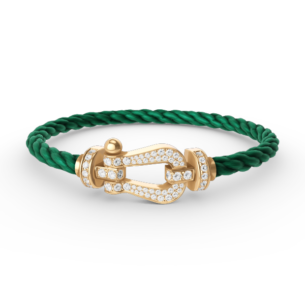 [BloomBling]FORCE LARGE HORSESHOE FULL DIAMOND BRACELET GOLD