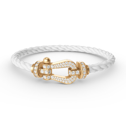 [BloomBling]FORCE LARGE HORSESHOE FULL DIAMOND BRACELET GOLD