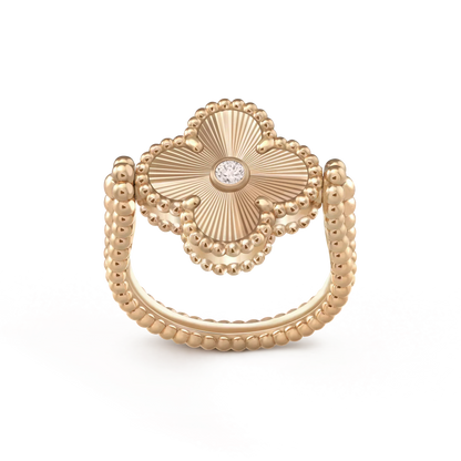 [BloomBling]CLOVER RIVERSIBLE ROSE GOLD RING