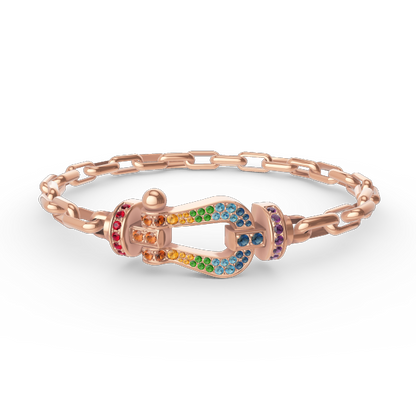 [BloomBling]FORCE LARGE HORSESHOE CLASP  METAL BRACELET