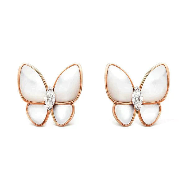 [BloomBling]BUTTERFLY MOP DIAMOND EARRINGS