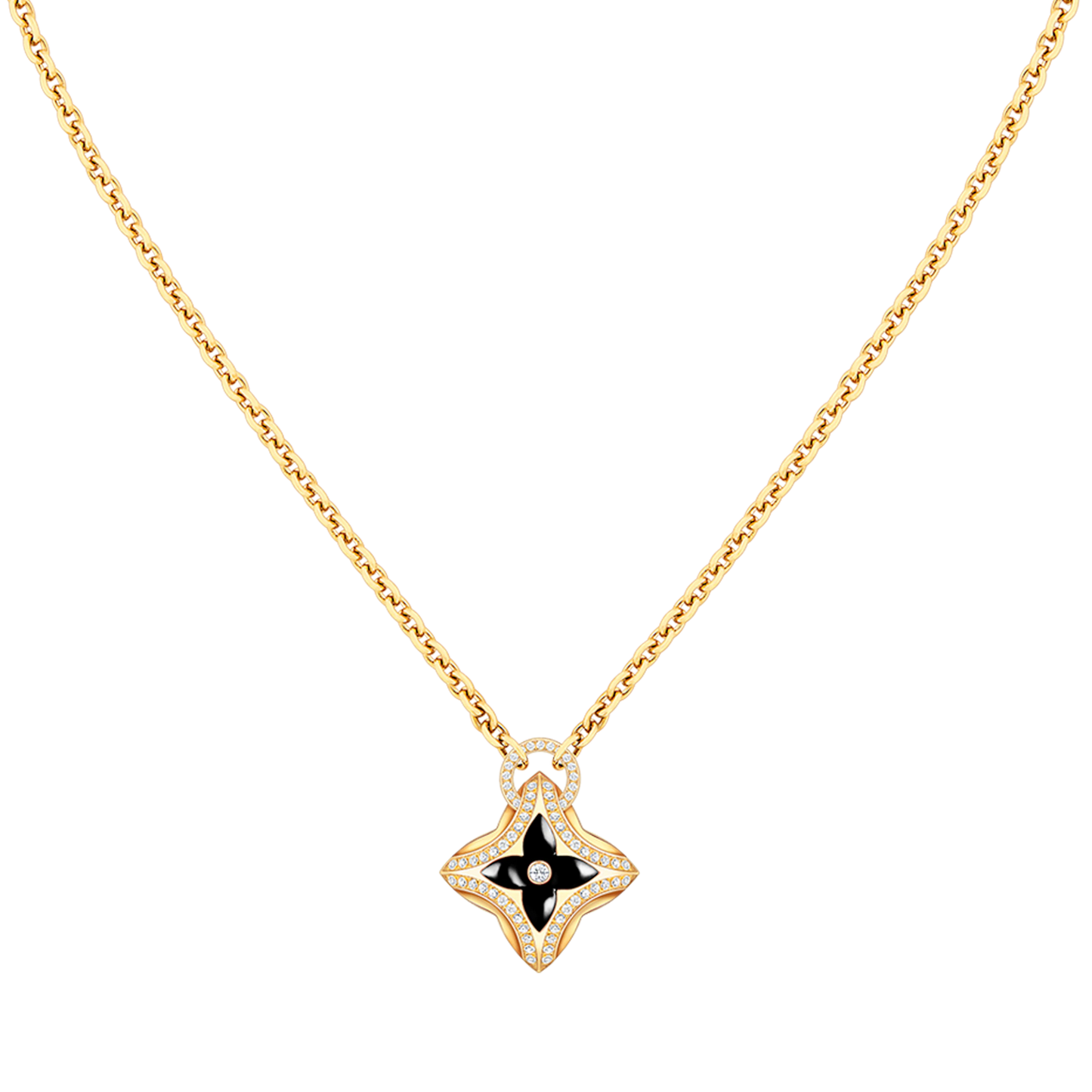 [BloomBling]STAR PEDANT PINK GOLD DIAMOND NECKLACE