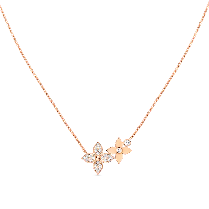 [BloomBling]STAR BLOSSOM NECKLACE PINK GOLD DIAMONDS