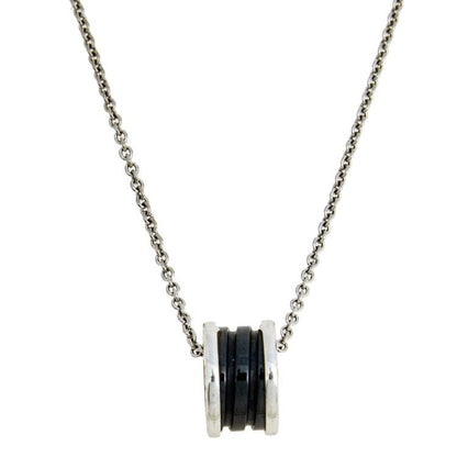 [BloomBling]ZERO 1 BLACK CERAMIC SILVER NECKLACE