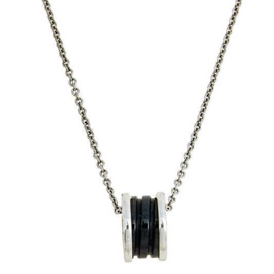 [BloomBling]ZERO 1 BLACK CERAMIC SILVER NECKLACE