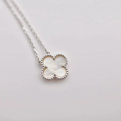 [BloomBling]CLOVER  15MM WHITE MOTHER-OF-PEARL SILVER