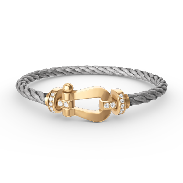 [BloomBling]FORCE LARGE HORSESHOE HALF DIAMOND BRACELET GOLD