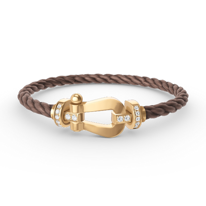 [BloomBling]FORCE LARGE HORSESHOE HALF DIAMOND BRACELET GOLD