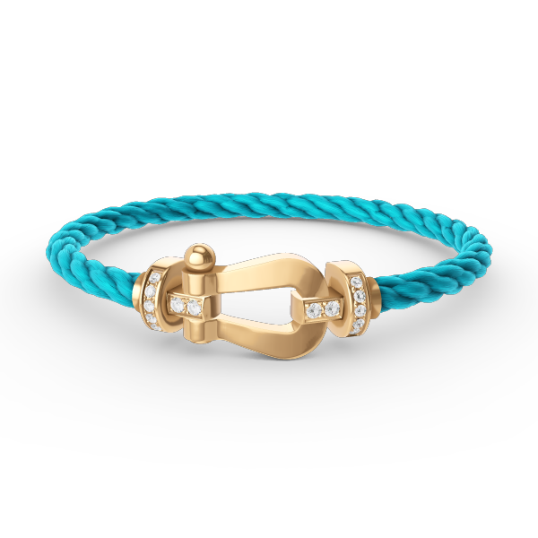 [BloomBling]FORCE LARGE HORSESHOE HALF DIAMOND BRACELET GOLD