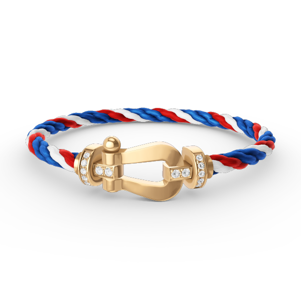 [BloomBling]FORCE LARGE HORSESHOE HALF DIAMOND BRACELET GOLD