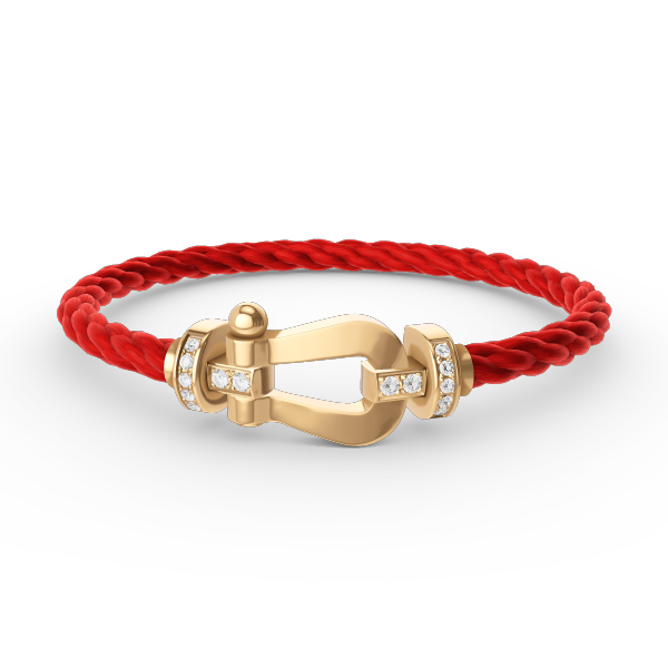 [BloomBling]FORCE LARGE HORSESHOE HALF DIAMOND BRACELET GOLD