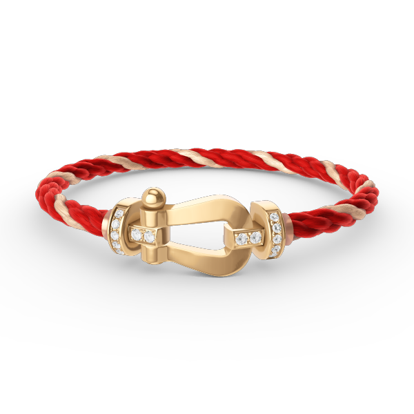 [BloomBling]FORCE LARGE HORSESHOE HALF DIAMOND BRACELET GOLD