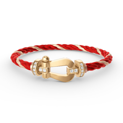 [BloomBling]FORCE LARGE HORSESHOE HALF DIAMOND BRACELET GOLD