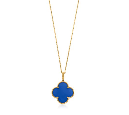 [BloomBling]CLOVER 25MM NECKLACE TURQUOISE ROSE GOLD